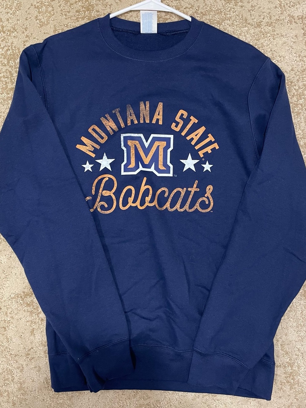 Montana State Bobcats Navy Crewneck Sweatshirt